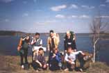 Шалаховское вдхр.,  май 1997: Марина, ?, Камиль, Крюгер, Василиска, Дэн, Вадик ©МШ